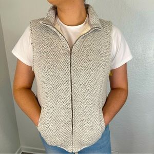 Gray Chevron Altar’d State Vest Jacket Size Medium
